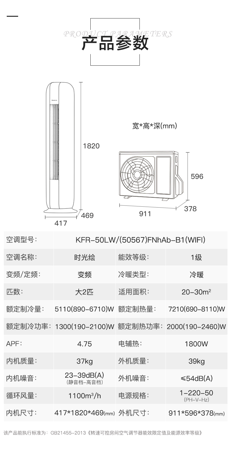 格力空调i系列对照表图片